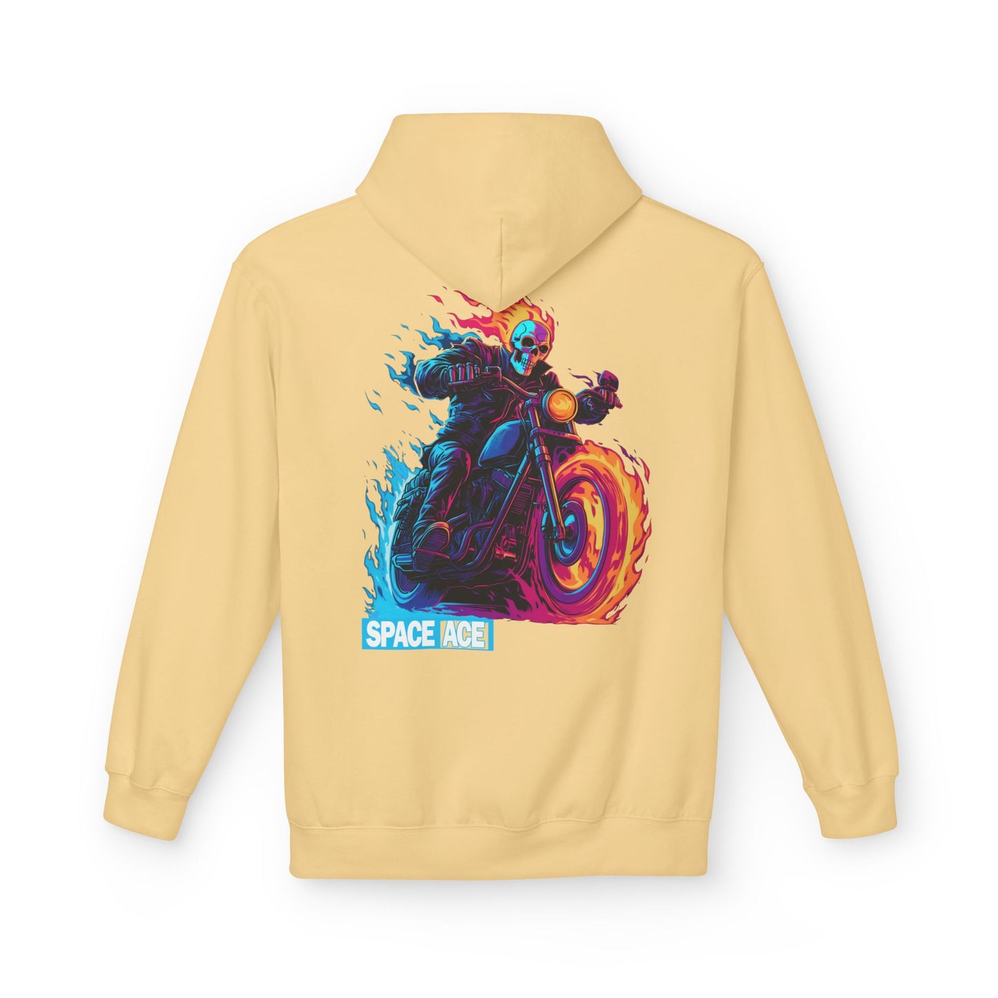 Space Ace Hoodie - General Crunch with Flaming Bike