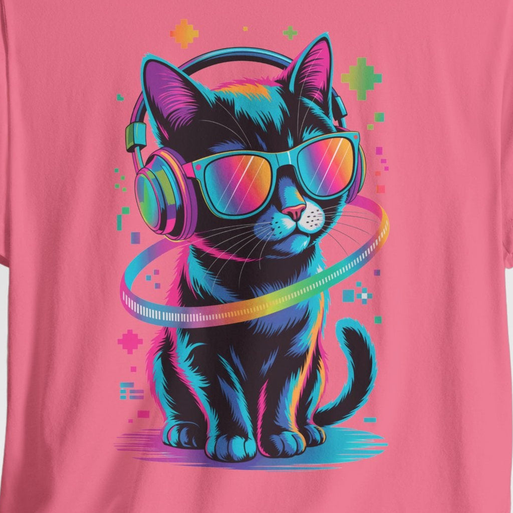 DJ Kitty Beats T-Shirt Music Headphones Cat Beat Vibes