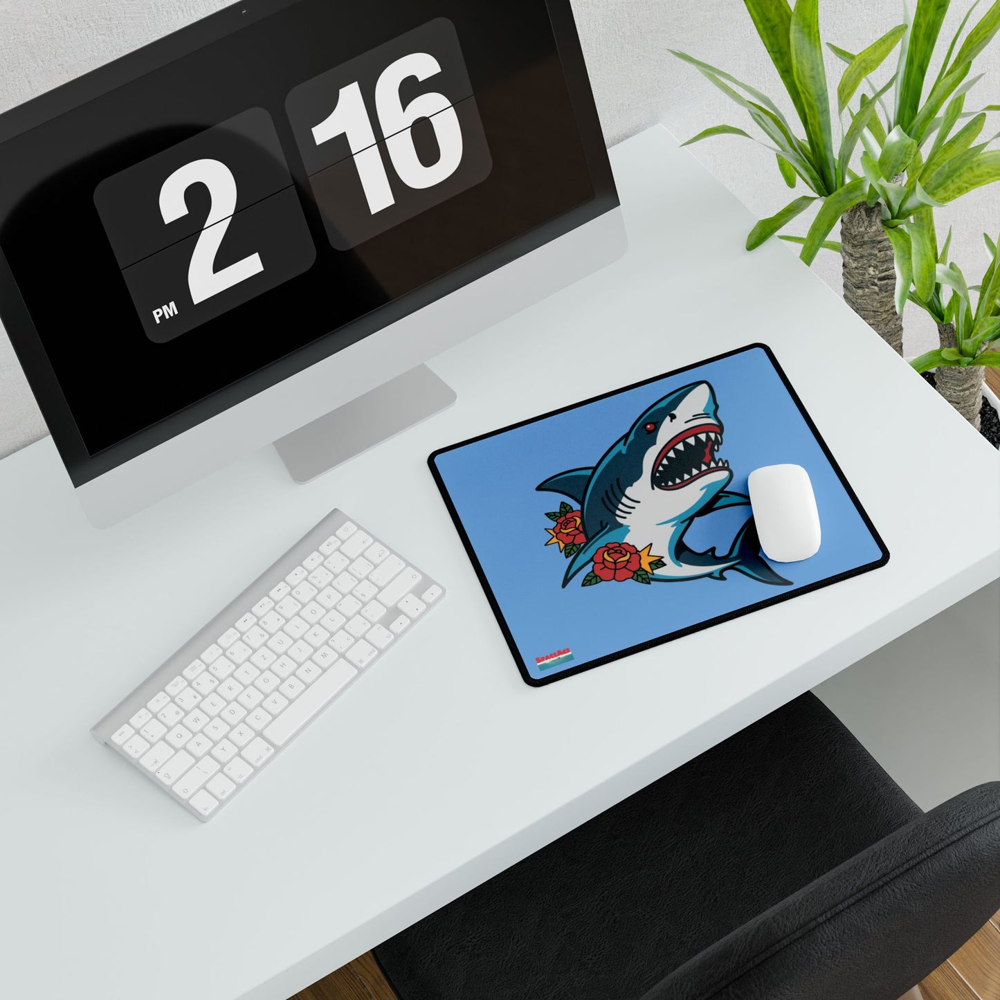 Shark & Roses Desk Mat Gaming Mouse Pad