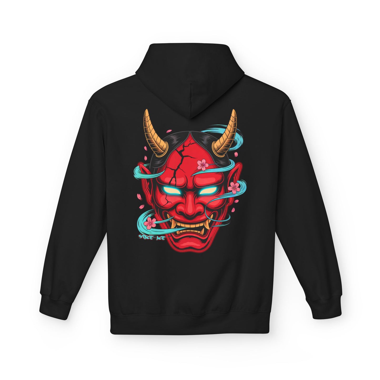 Hannya Mask Hoodie — Japanese Oni Mask Streetwear Pullover
