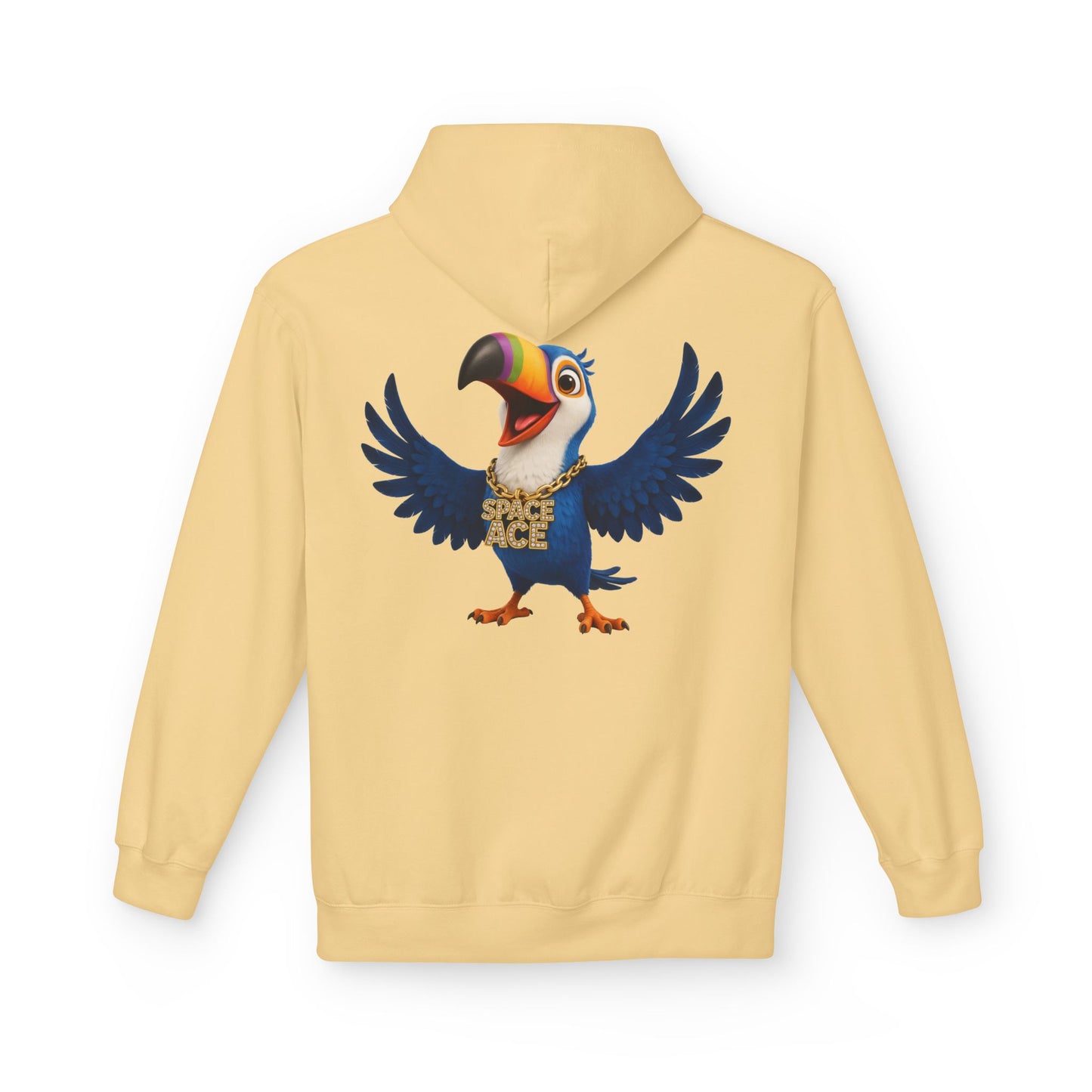 Space Ace Toucan Doug Hoodie — General Crunch Cartoon Pullover