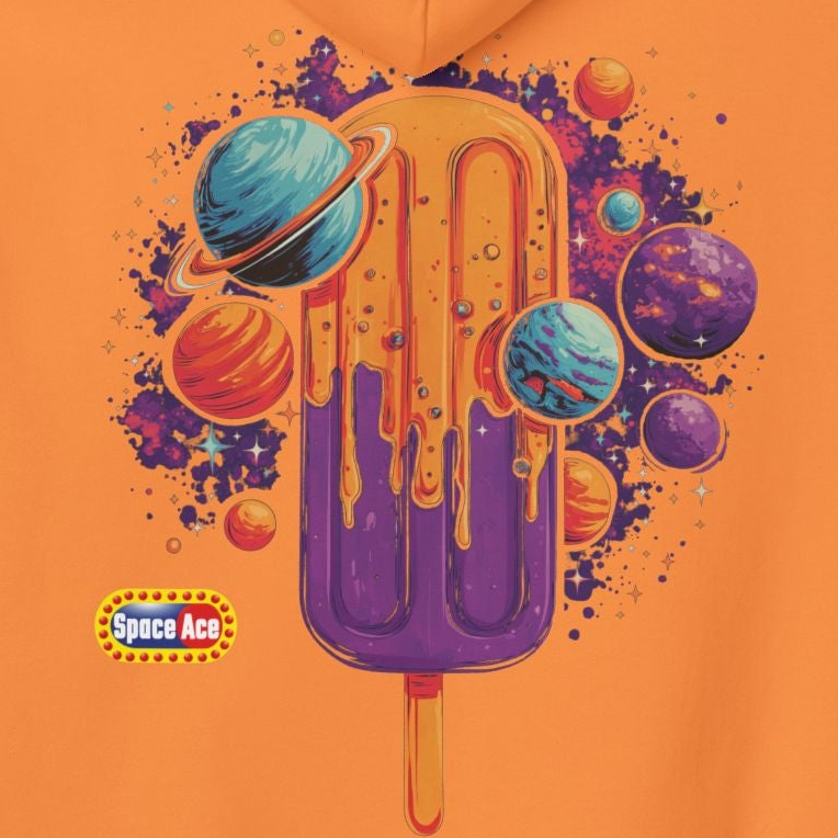 Cosmic Popsicle Hoodie — Space Graphic Sweatshirt
