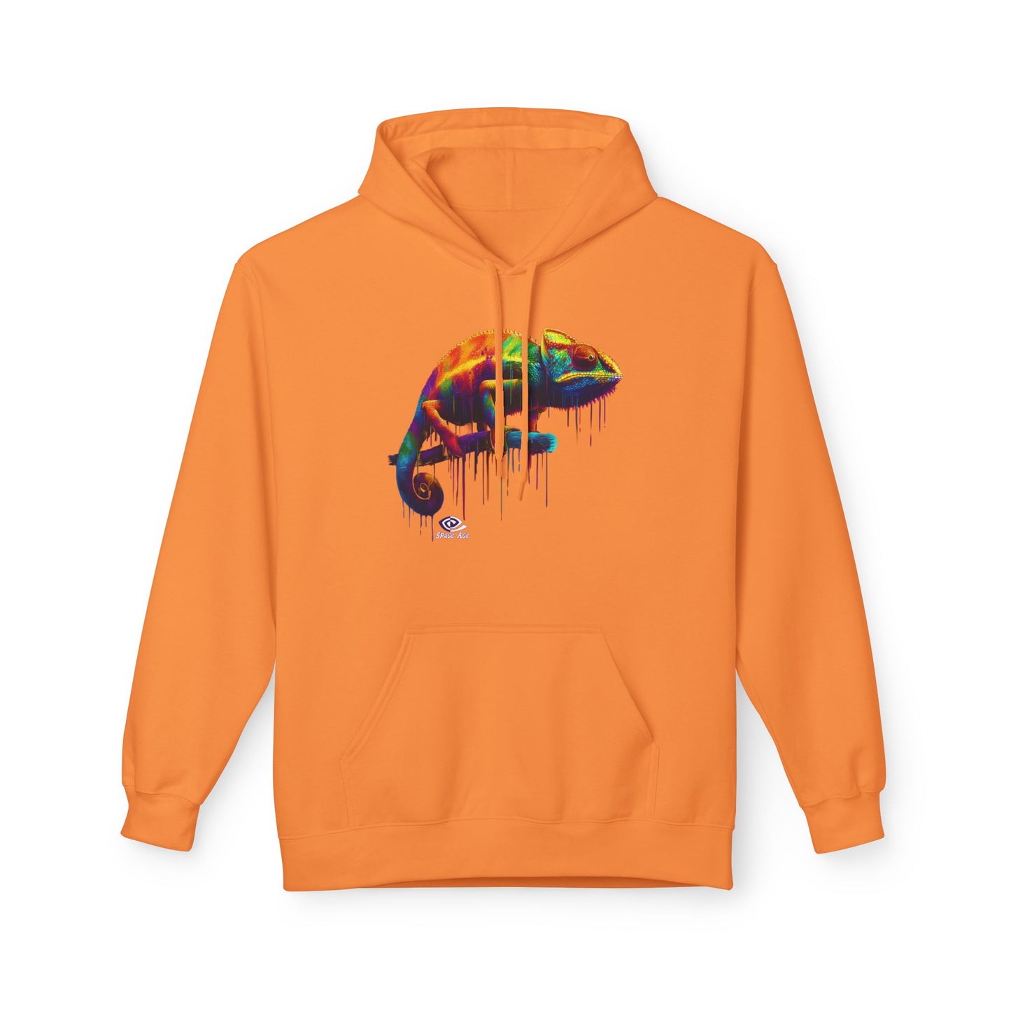 Benchmark Chameleon Hoodie — Colorful Reptile Art