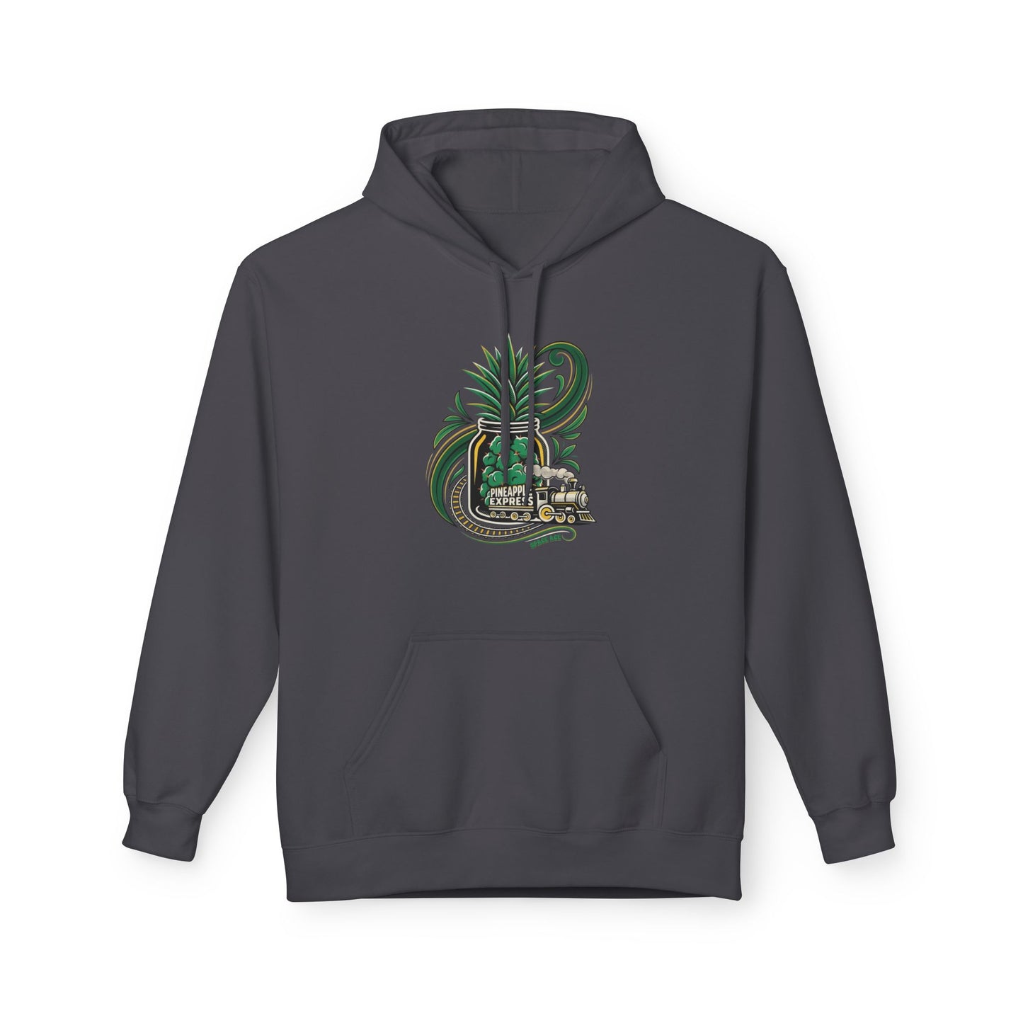 Pineapple Express Hoodie — Tropical Train Graphic Pullover