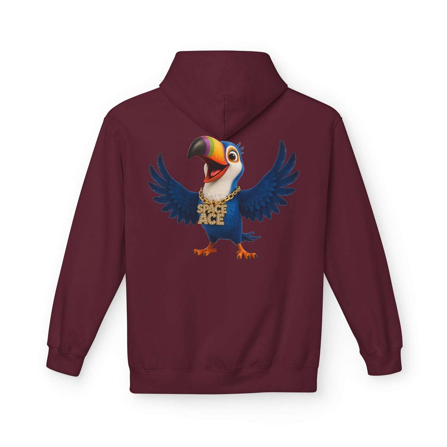 Space Ace Toucan Doug Hoodie — General Crunch Cartoon Pullover