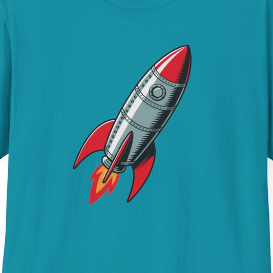Rocket Graphic T-Shirt Retro Space Rocket Shirt