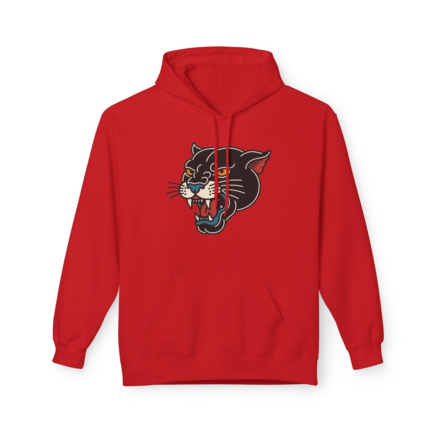 Panther Tattoo Hoodie – Retro Black Cat Graphic Sweatshirt