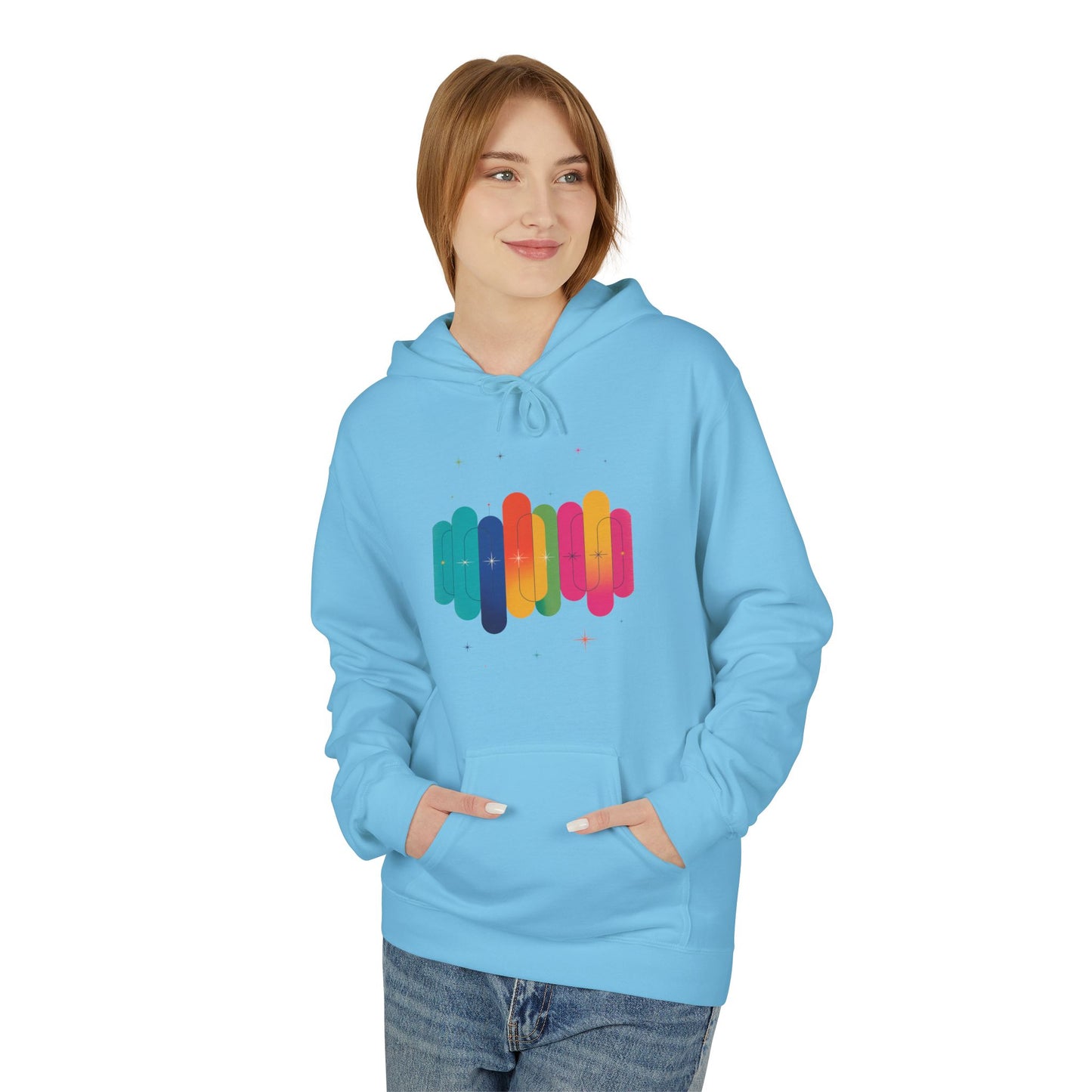 Rainbow Lips Hoodie — Colorful Graphic Pullover