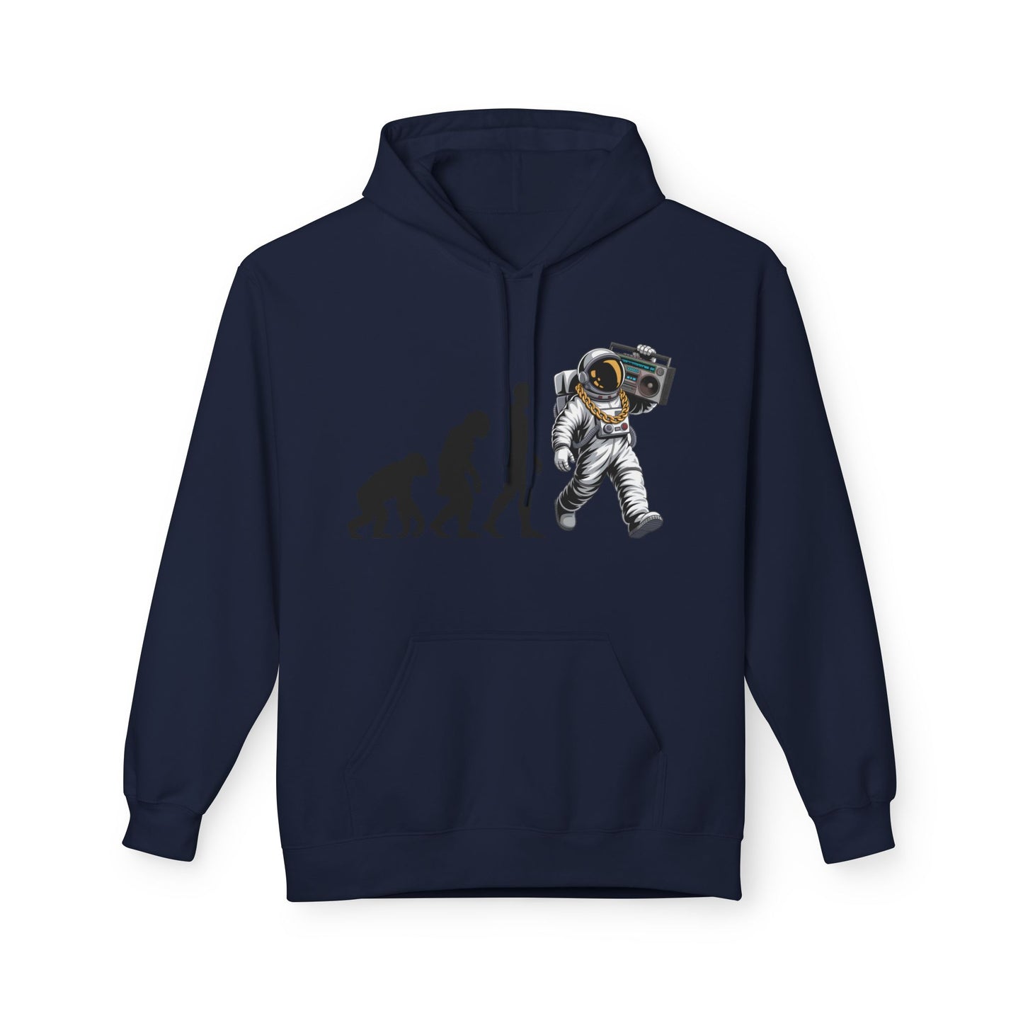 Astronaut Evolution Hoodie – Retro Space Explorer Graphic Hoodie