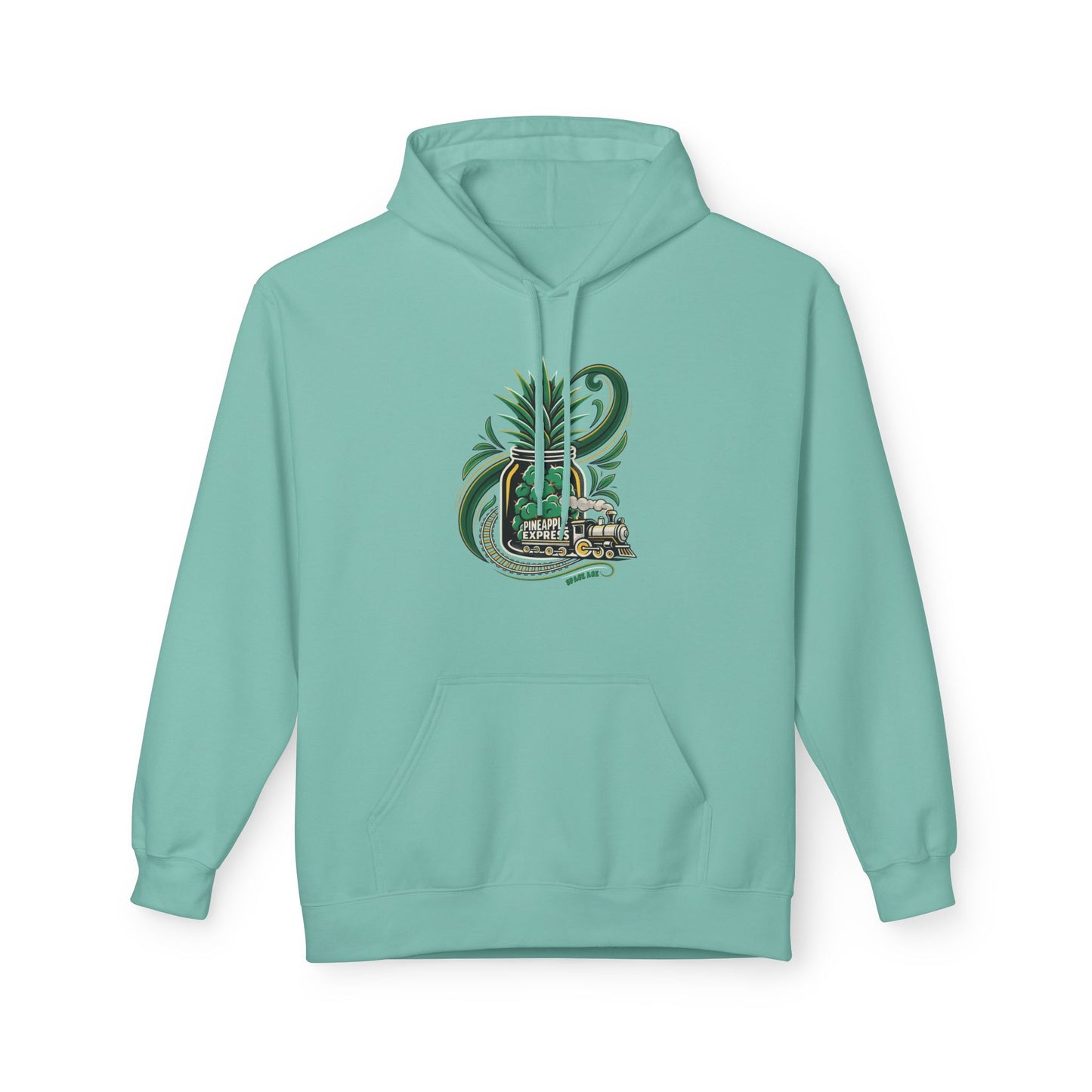 Pineapple Express Hoodie — Tropical Train Graphic Pullover