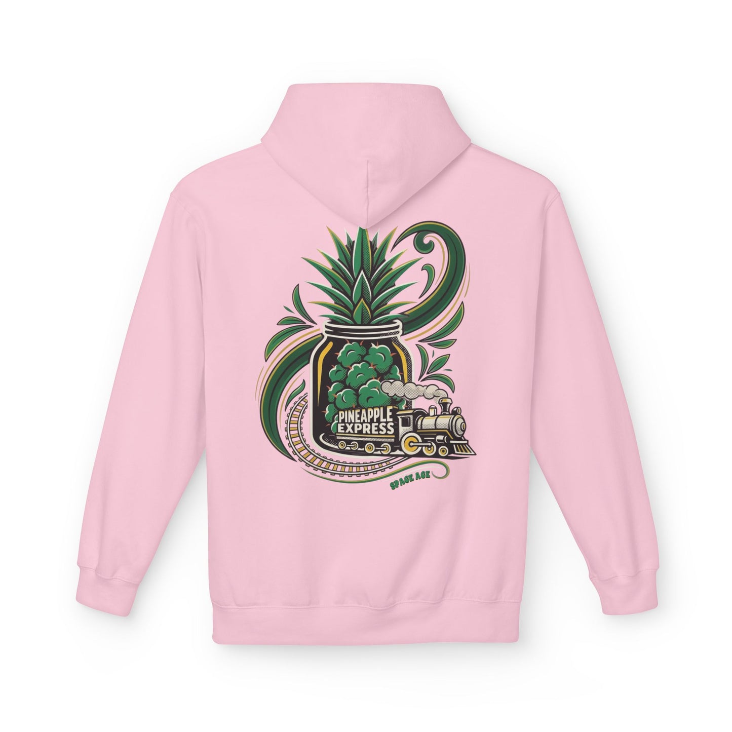 Pineapple Express Hoodie — Tropical Train Graphic Pullover