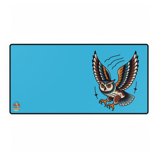 American Traditional Owl Brown Desk Mat Gaming Mouse Pad