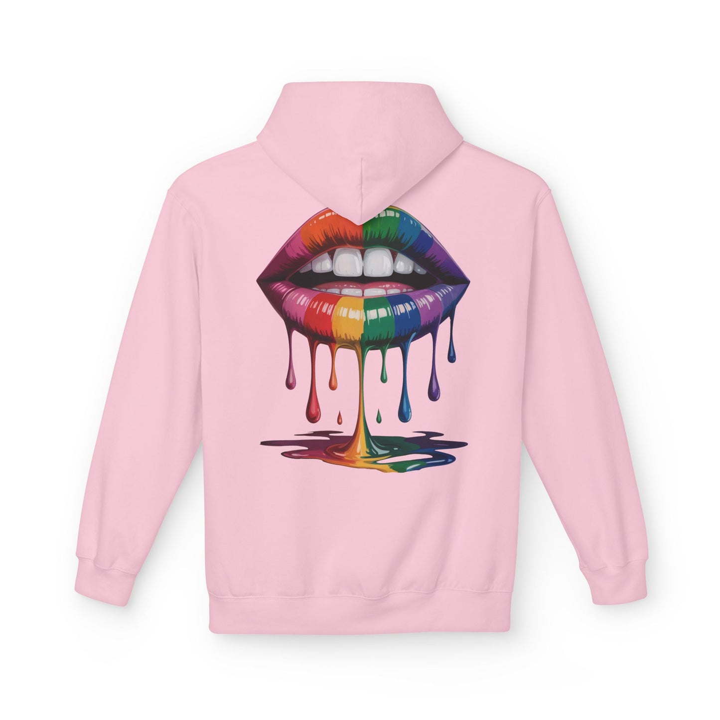 Rainbow Lips Hoodie — Colorful Graphic Pullover