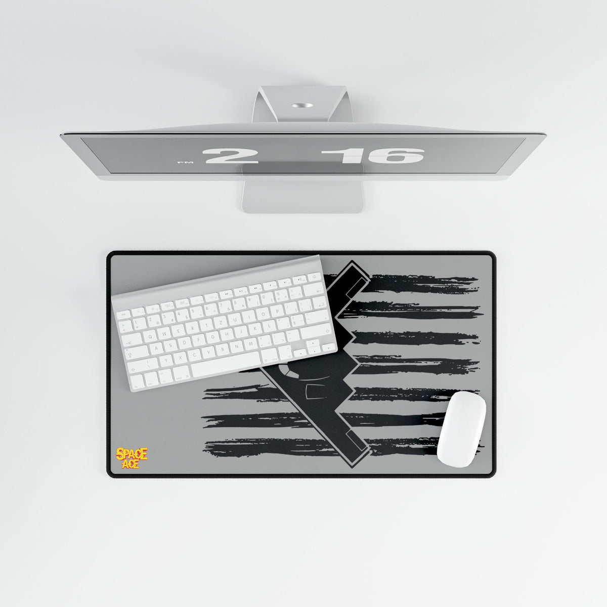 Stealth Bomber American Flag Desk Mat - Military Aviation Mouse Pad