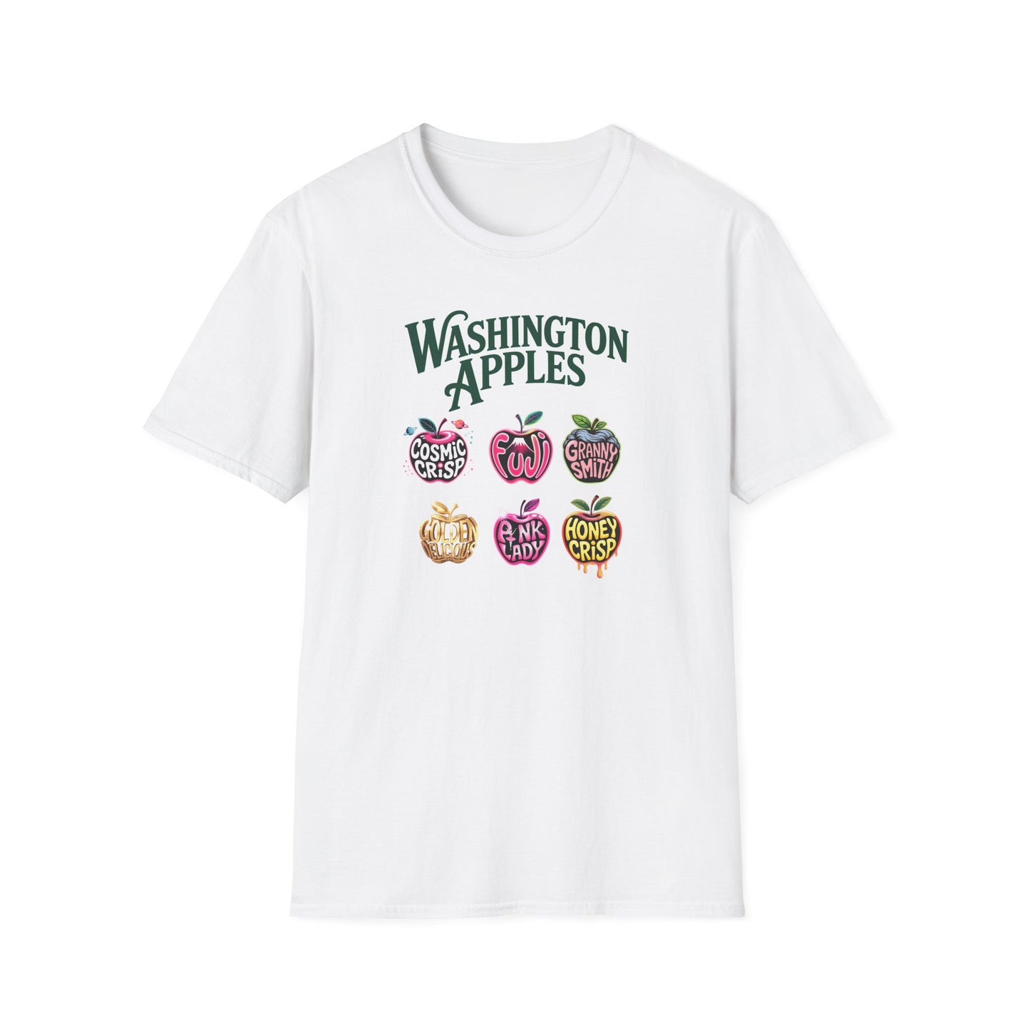 Washington Apples T-Shirt Vintage Fruit SoftStyle Tee