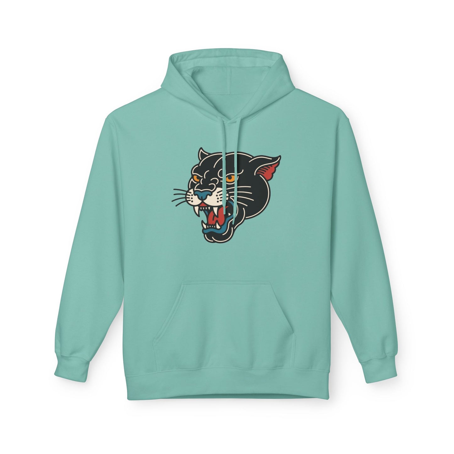 Panther Tattoo Hoodie – Retro Black Cat Graphic Sweatshirt