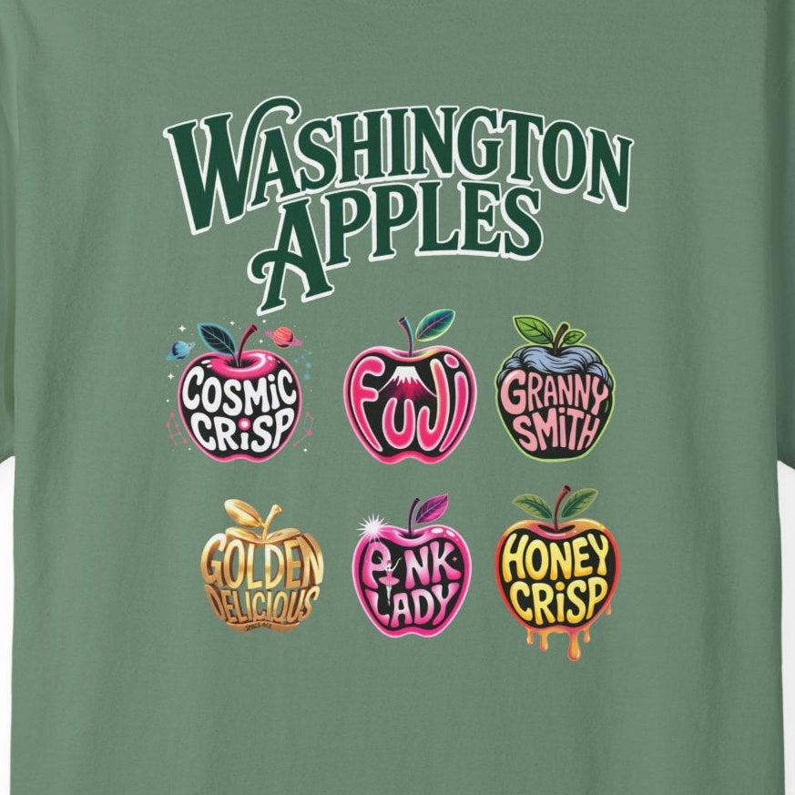 Washington Apples Graphic Tee, Series 1 Cosmic Crisp thru Honey Crisp