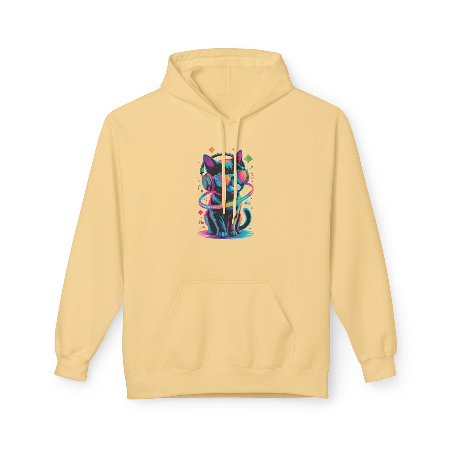 DJ Kitty Beats Hoodie, Cozy Casual Wear, Gifts for Cat Lovers, Graphic Hoodie, Comfortable Unisex Sweatshirt