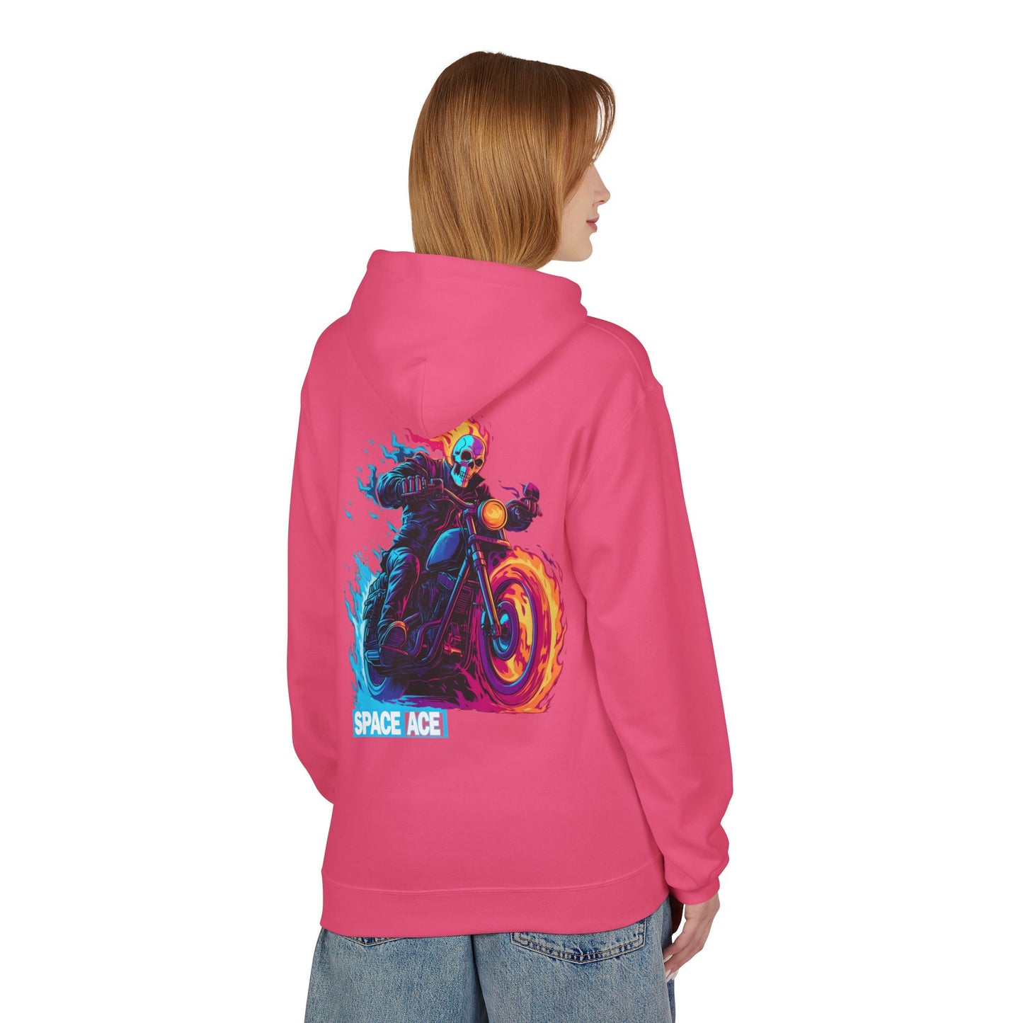 Space Ace Hoodie - General Crunch with Flaming Bike