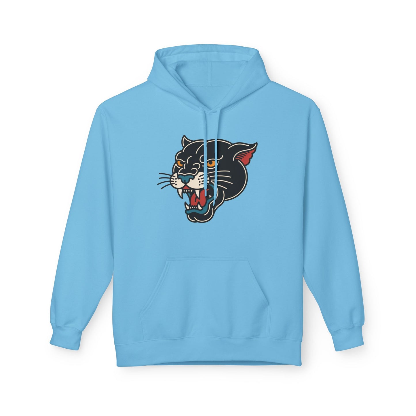 Panther Tattoo Hoodie – Retro Black Cat Graphic Sweatshirt