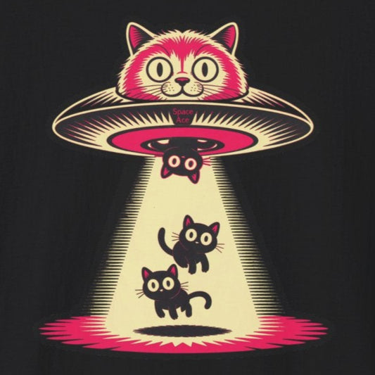 Cat UFO T-Shirt - Fun, Casual Style for Cat Lovers, Gifts, Parties