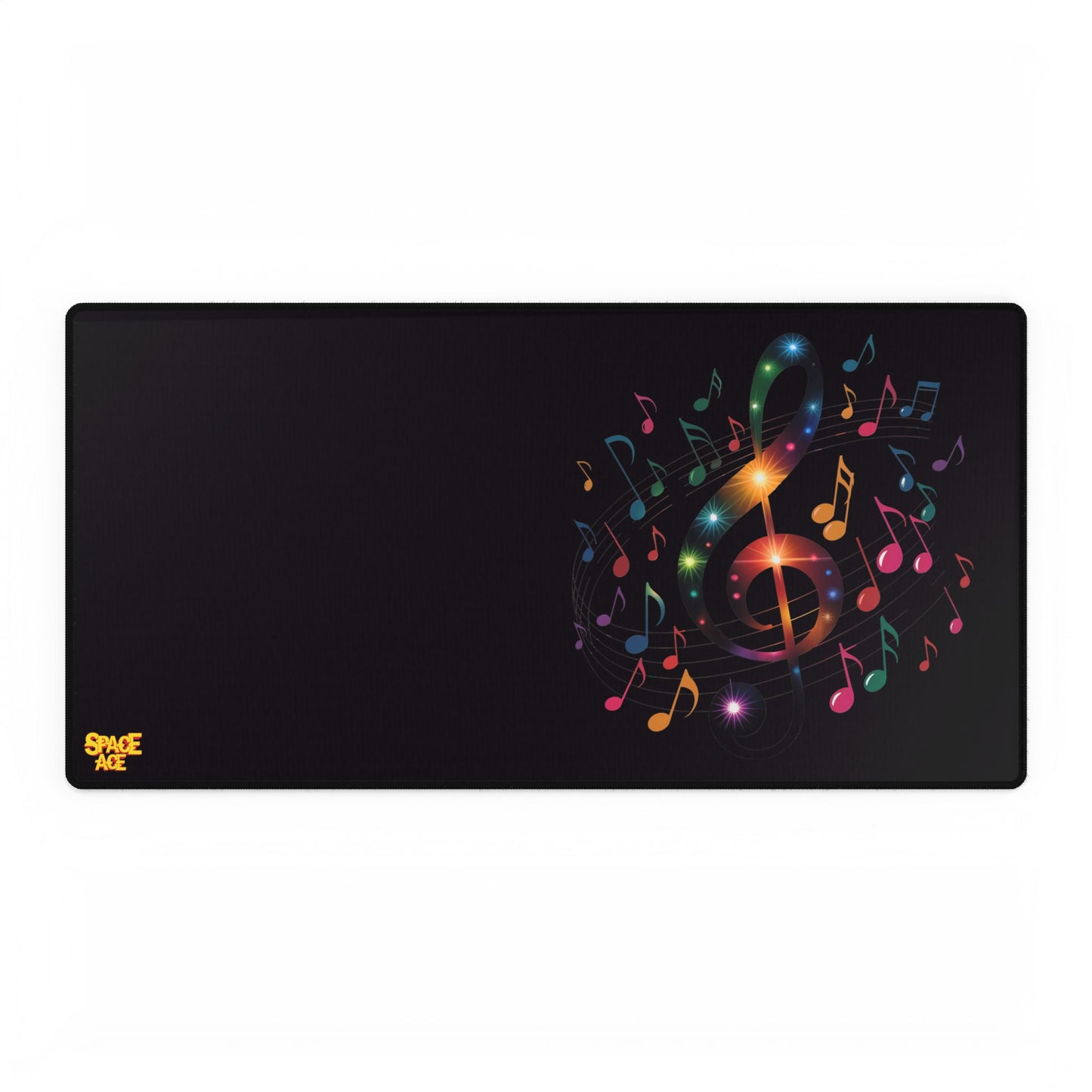 Music Notes Desk Mat Colorful Treble Clef Gaming Mouse Pad