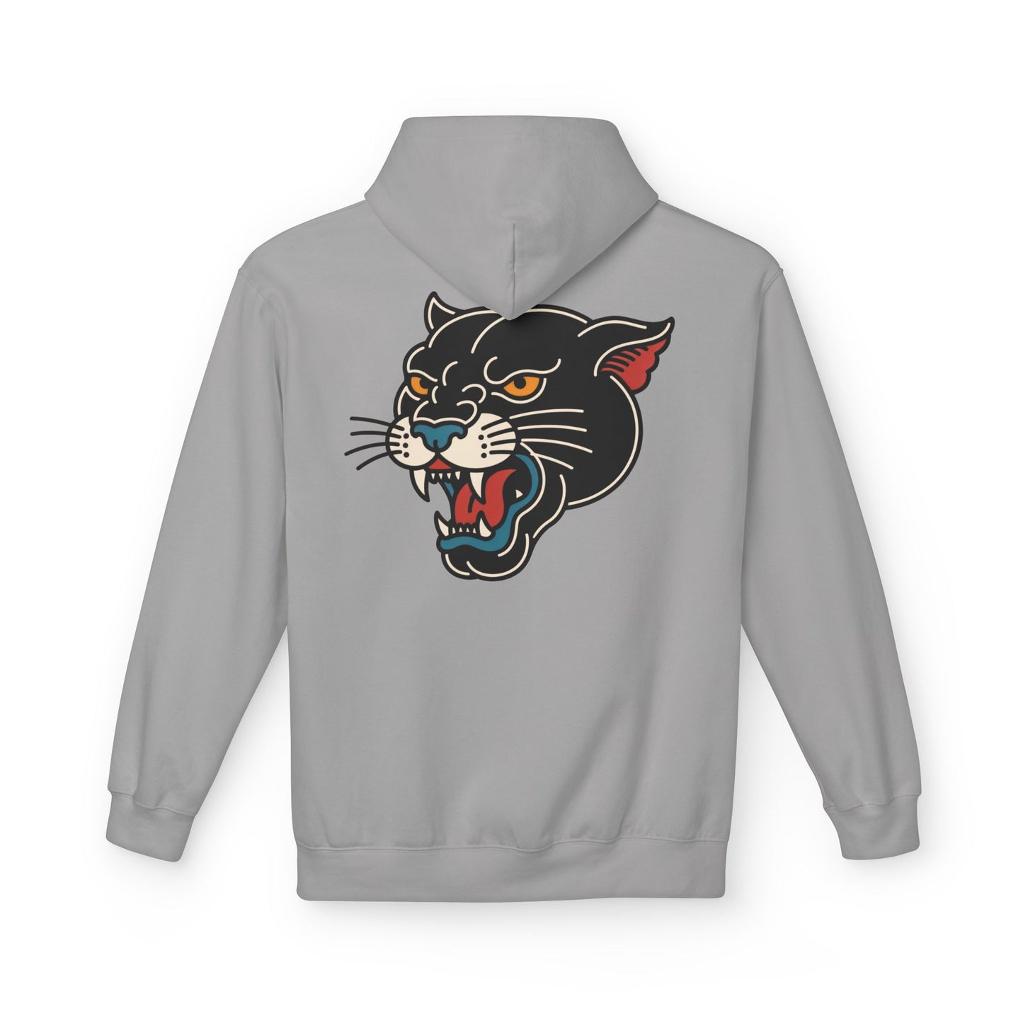 Panther Tattoo Hoodie – Retro Black Cat Graphic Sweatshirt