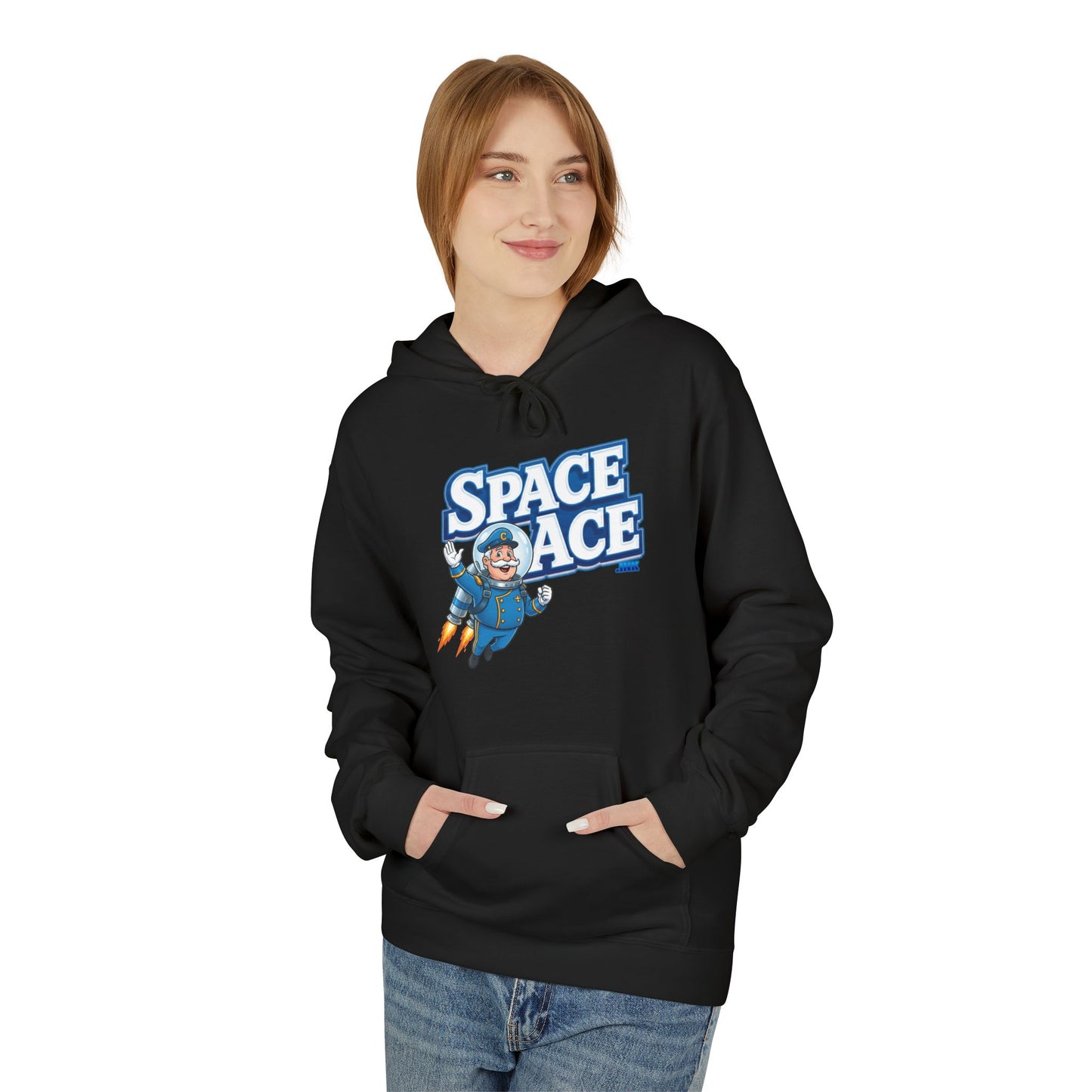 Space Ace Hoodie - General Crunch with Flaming Bike