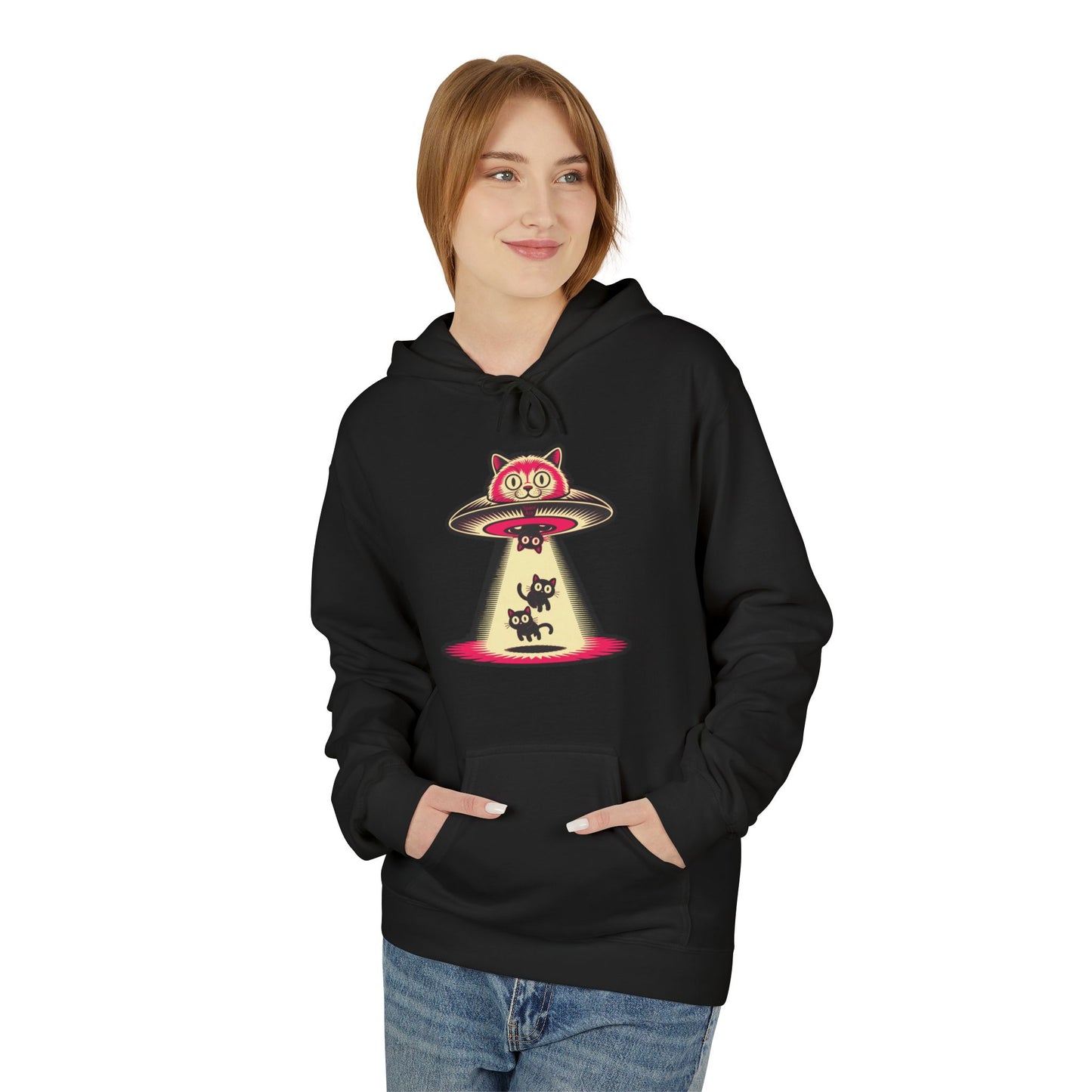 Cat UFO Hoodie — Abducted Kitties Graphic Hoodie