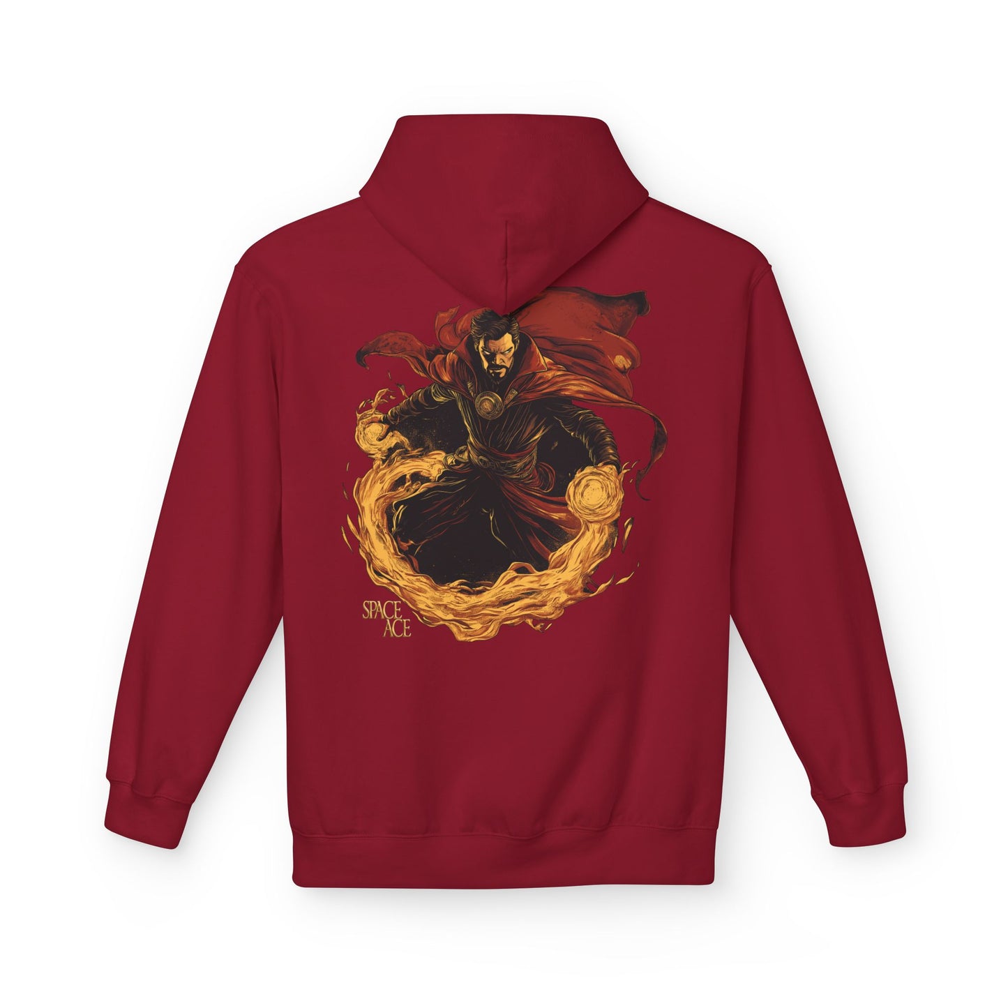 Magic Sorcerer Hoodie — Fiery Mystic Doctor of Science Graphic Pullover