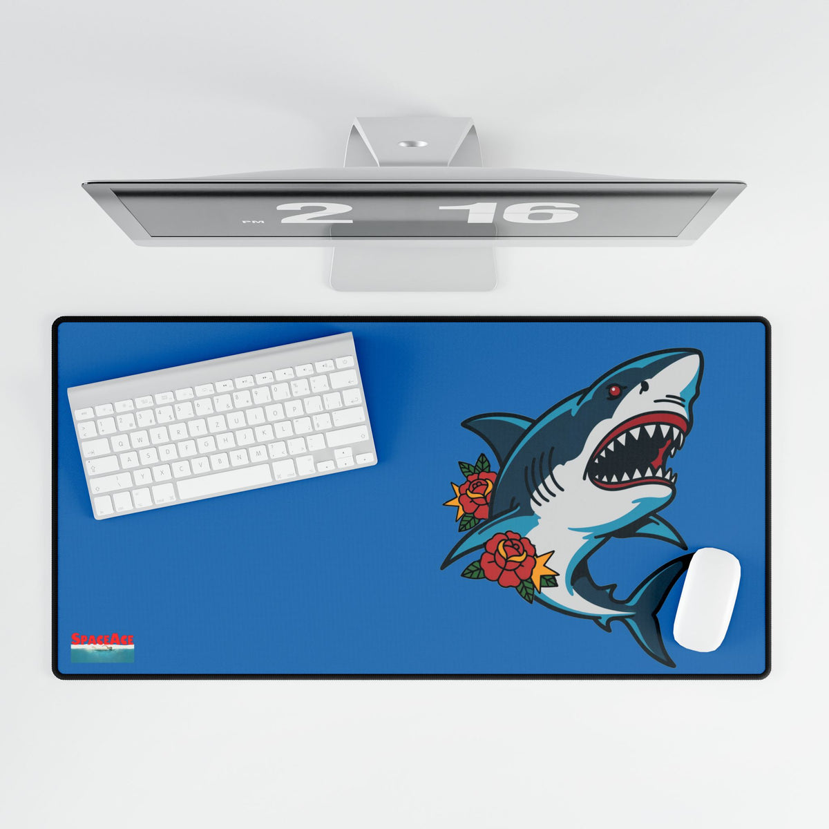 Shark & Roses Desk Mat Gaming Mouse Pad