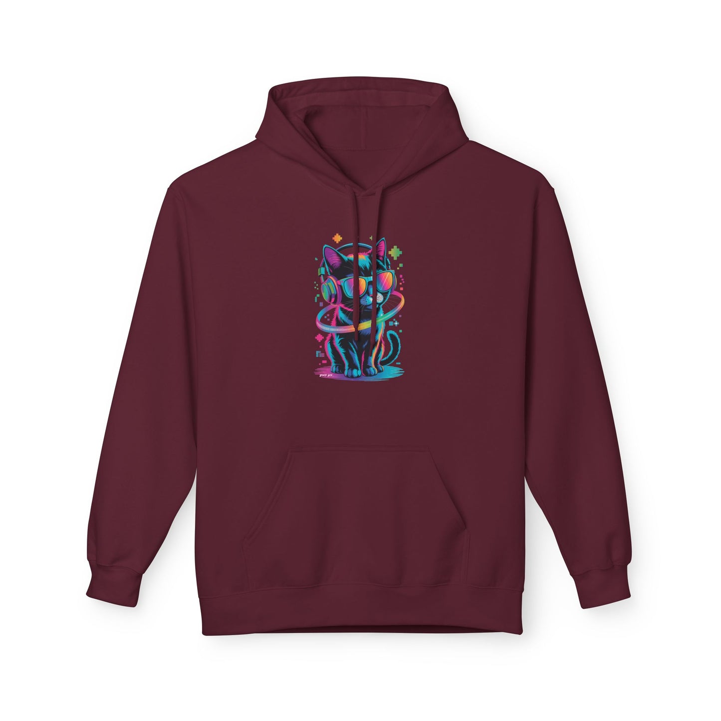 DJ Kitty Beats Hoodie, Cozy Casual Wear, Gifts for Cat Lovers, Graphic Hoodie, Comfortable Unisex Sweatshirt