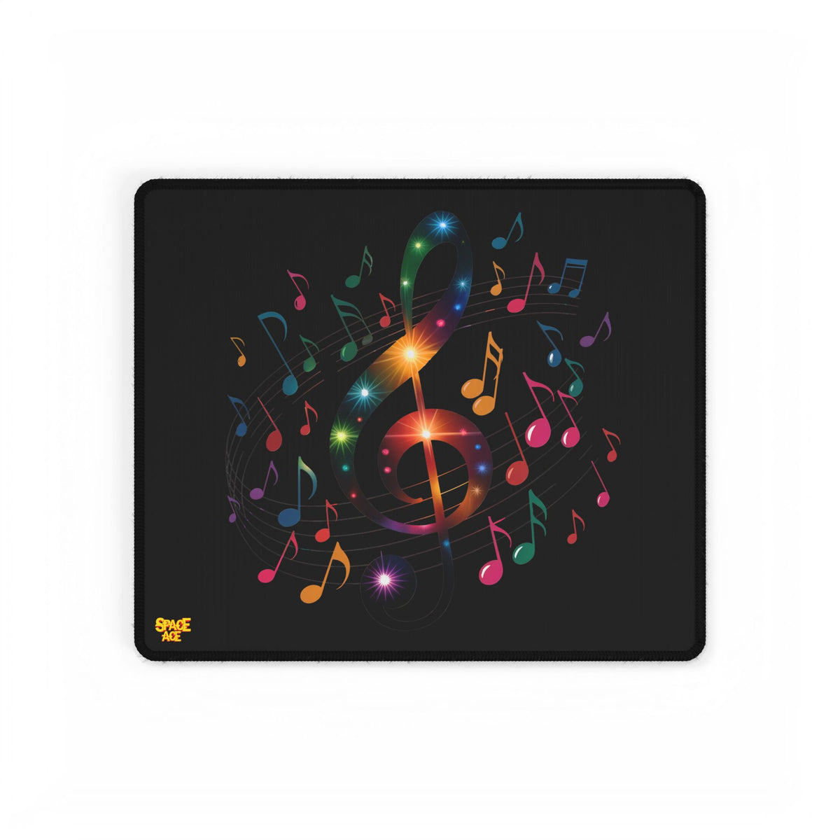 Music Notes Desk Mat Colorful Treble Clef Gaming Mouse Pad