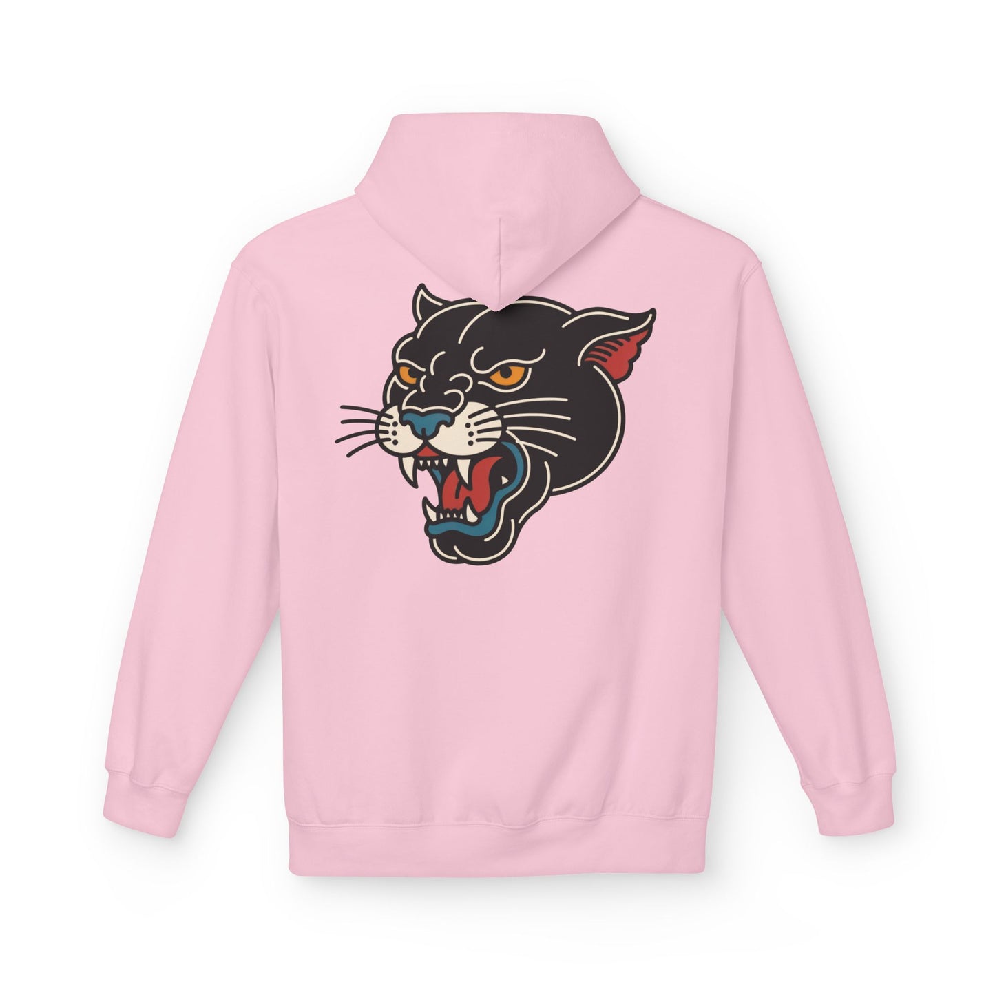 Panther Tattoo Hoodie – Retro Black Cat Graphic Sweatshirt