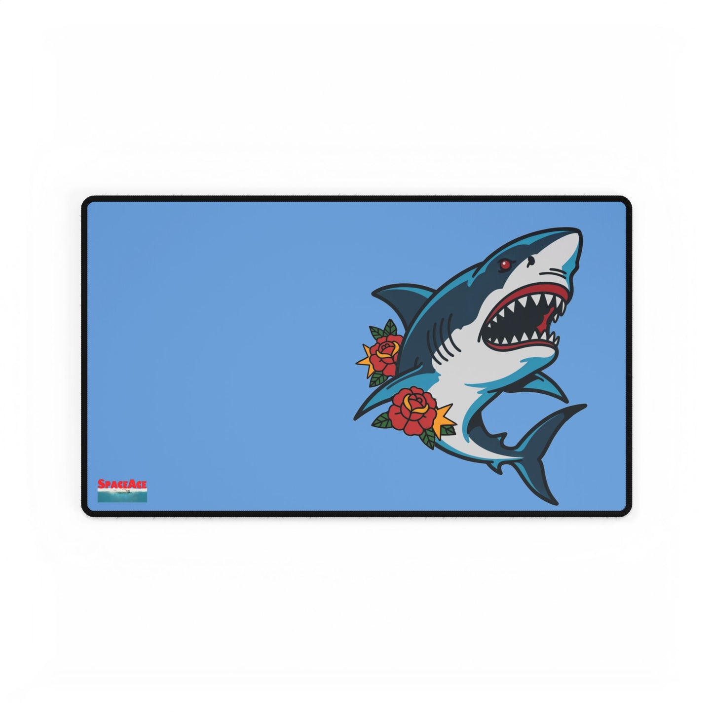 Shark & Roses Desk Mat Gaming Mouse Pad