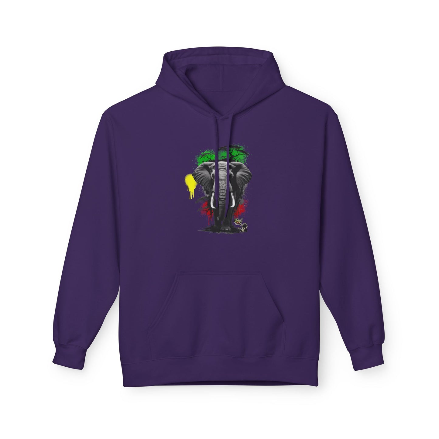 Elephant Paint Splash Hoodie — African Elephant Art Pullover