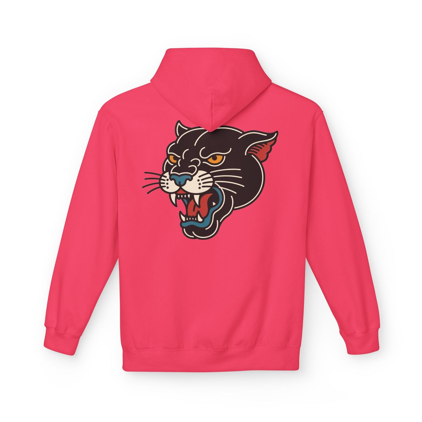 Panther Tattoo Hoodie – Retro Black Cat Graphic Sweatshirt