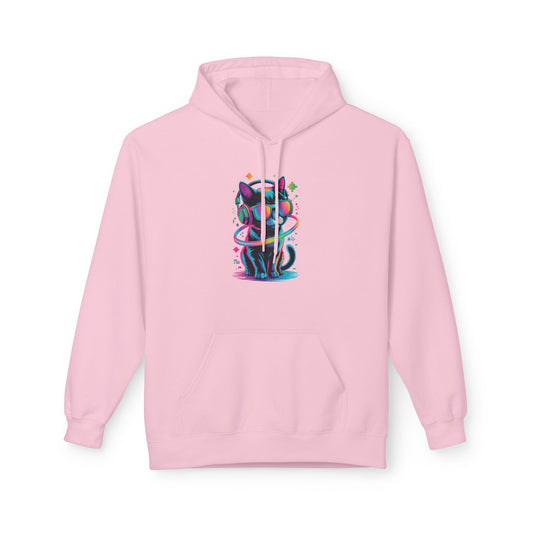 DJ Kitty Beats Hoodie, Cozy Casual Wear, Gifts for Cat Lovers, Graphic Hoodie, Comfortable Unisex Sweatshirt