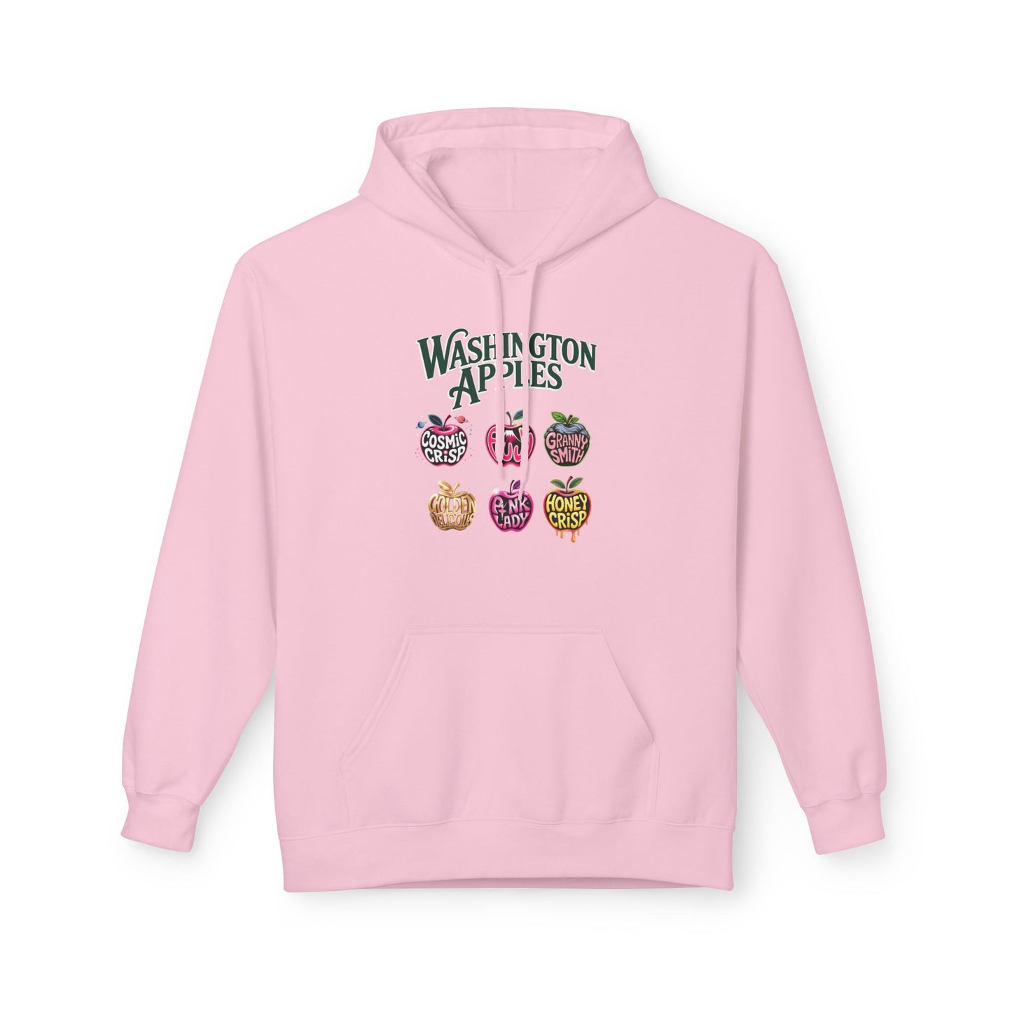 Washington Apples Hoodie — Graphic Apple Variety Sweatshirt (Cosmic Crisp, Fuji, Granny Smith, Pink Lady, Honeycrisp)
