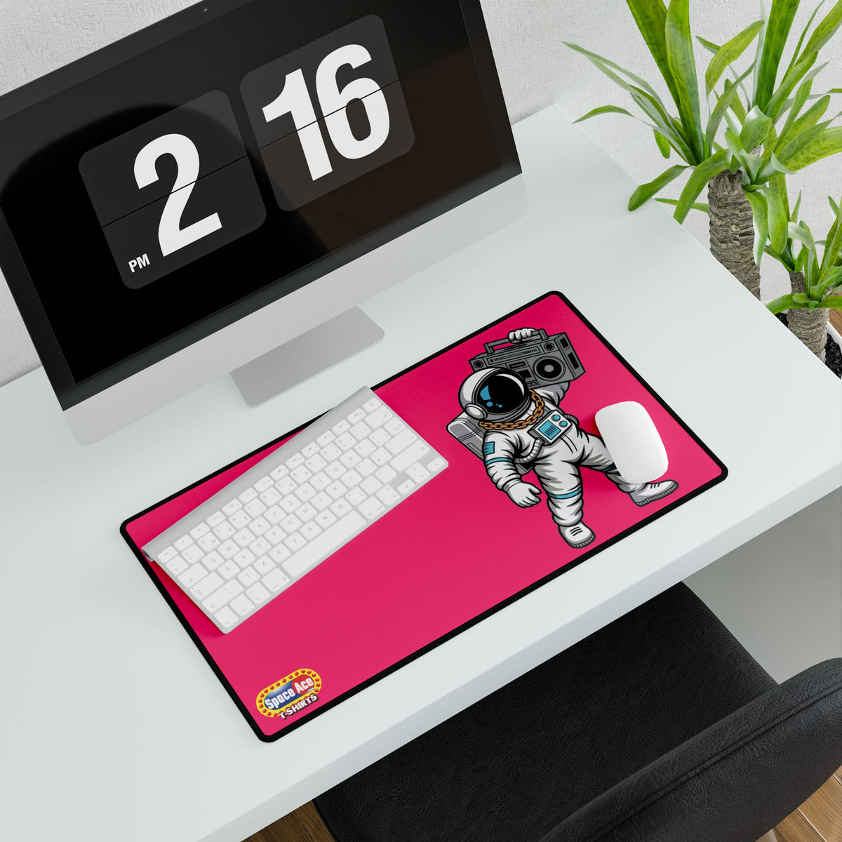 Astronaut with Boombox Desk Mat - Space Music Gaming Mousepad