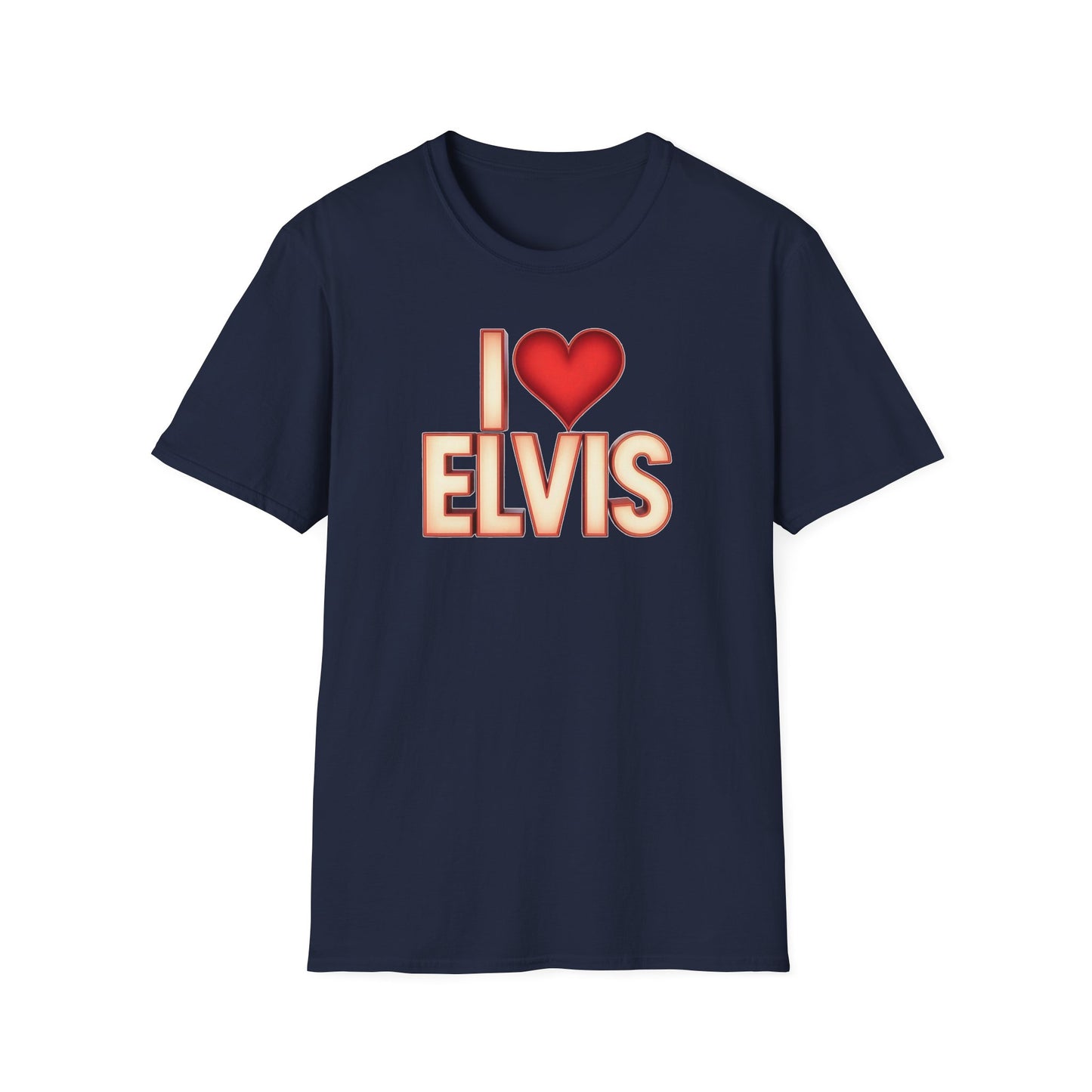 I Love Elvis Unisex T-Shirt - Retro Music Lover Tee, Gifts for Elvis Fans, Vintage Style Shirt, Rock and Roll Apparel