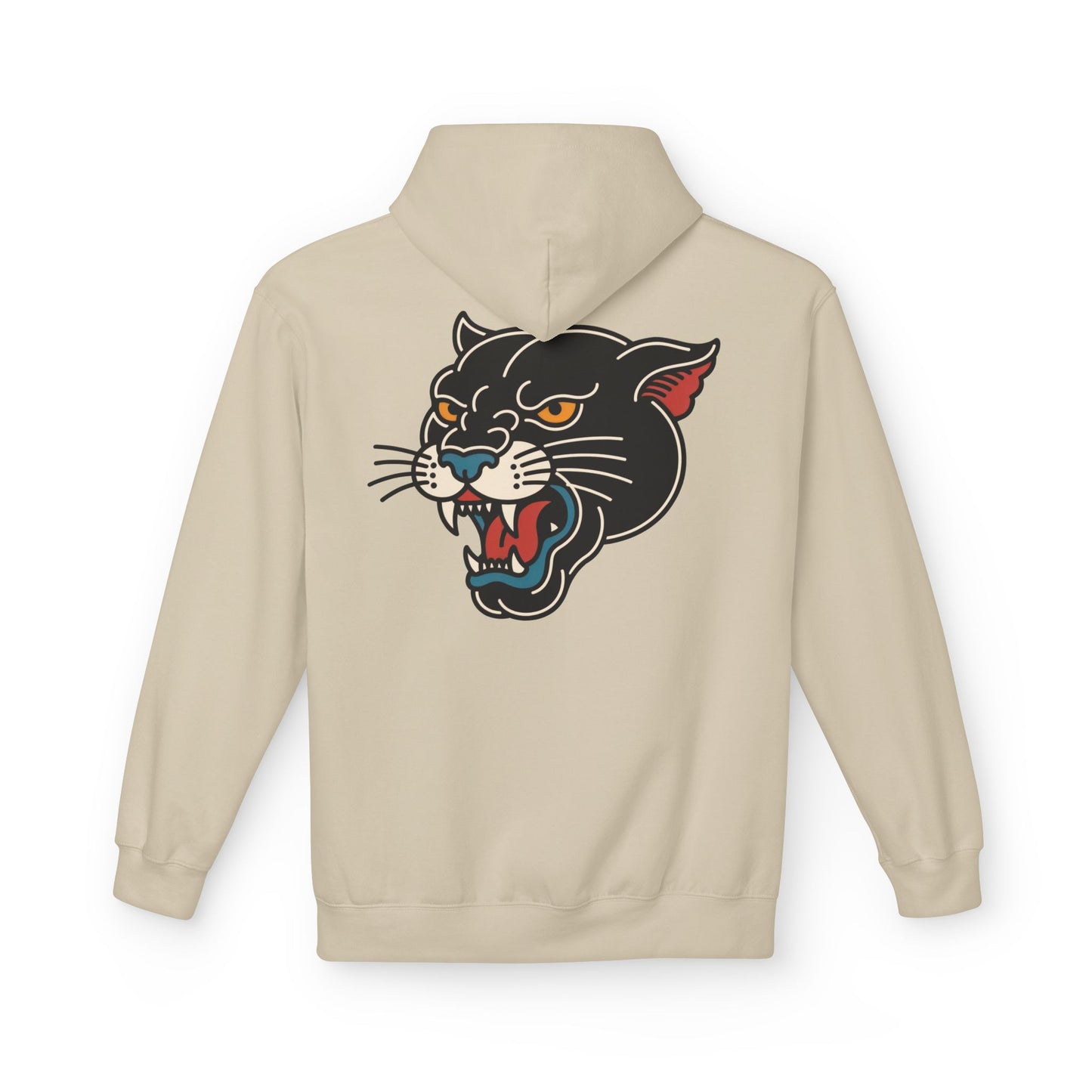 Panther Tattoo Hoodie – Retro Black Cat Graphic Sweatshirt
