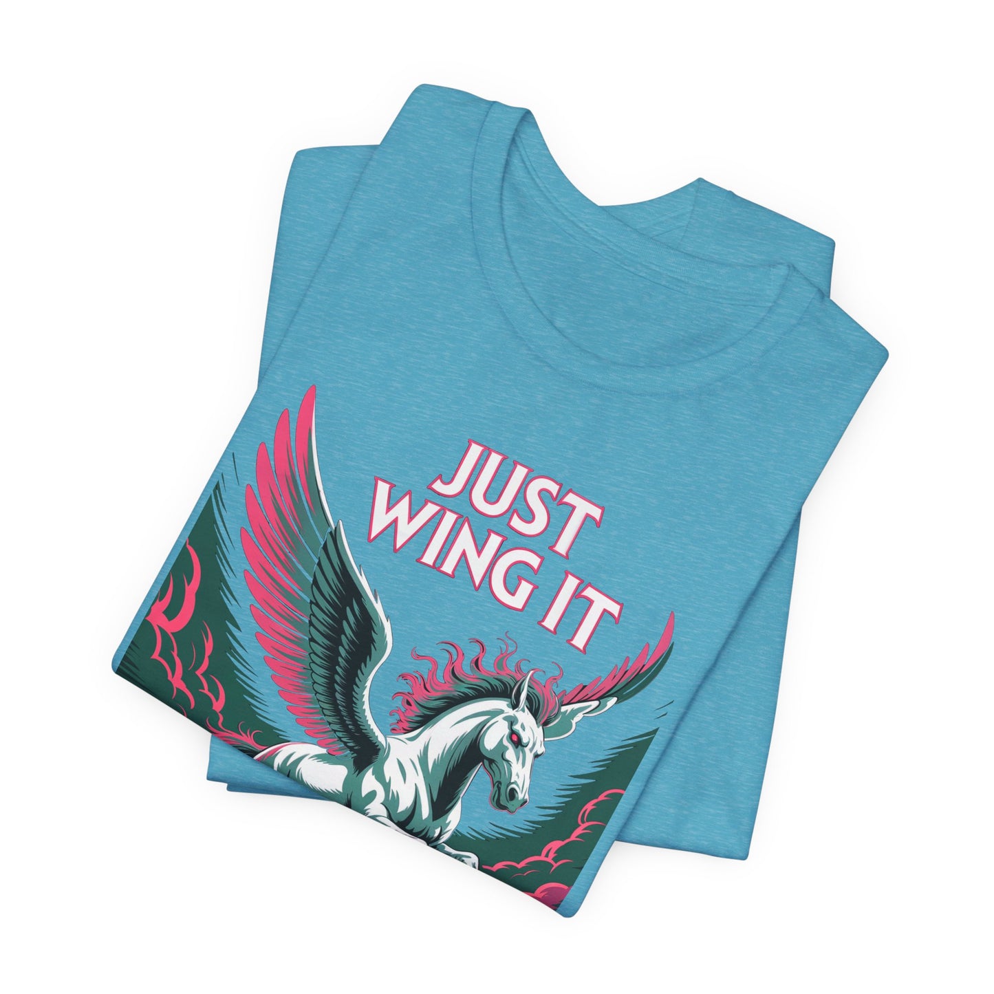 Just Wing It Pink Pegasus Shirt Lightning Clash of the Titans Mythical Horse