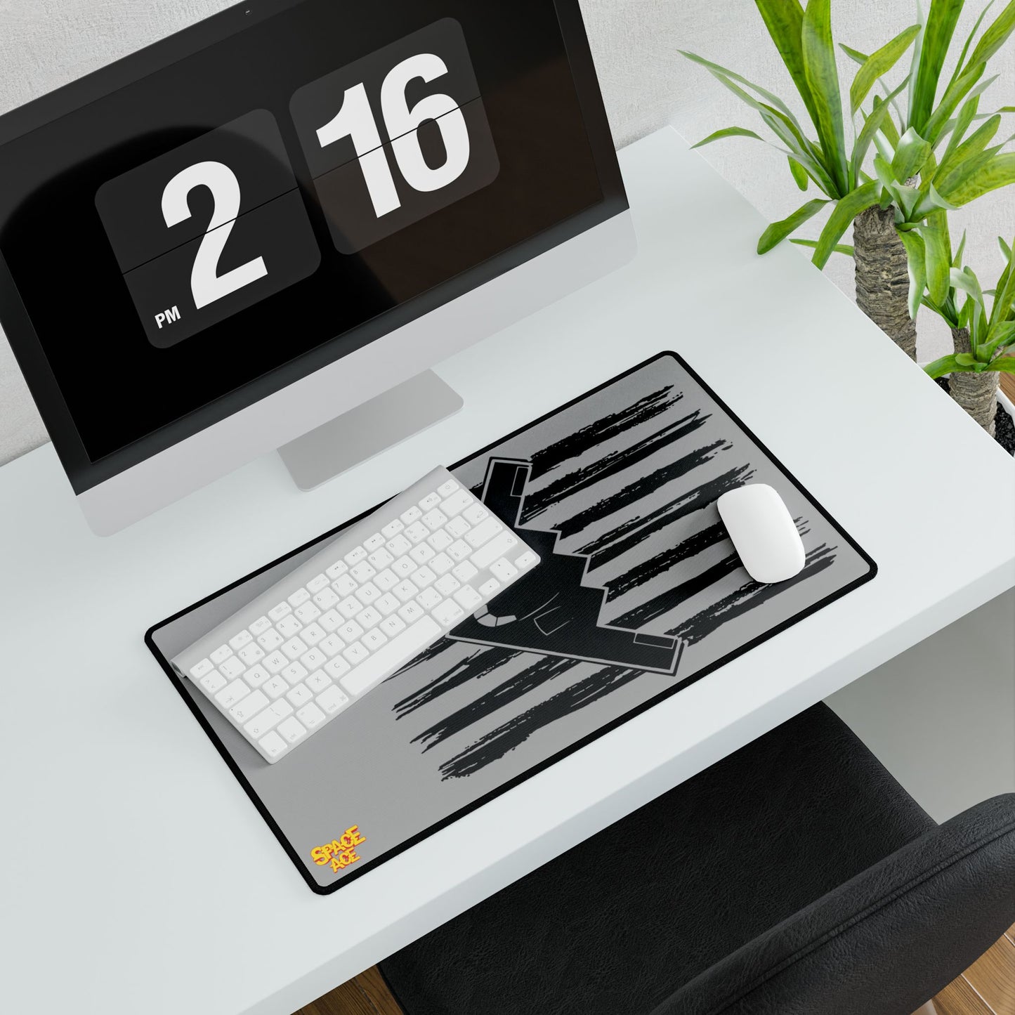 Stealth Bomber American Flag Desk Mat - Military Aviation Mouse Pad
