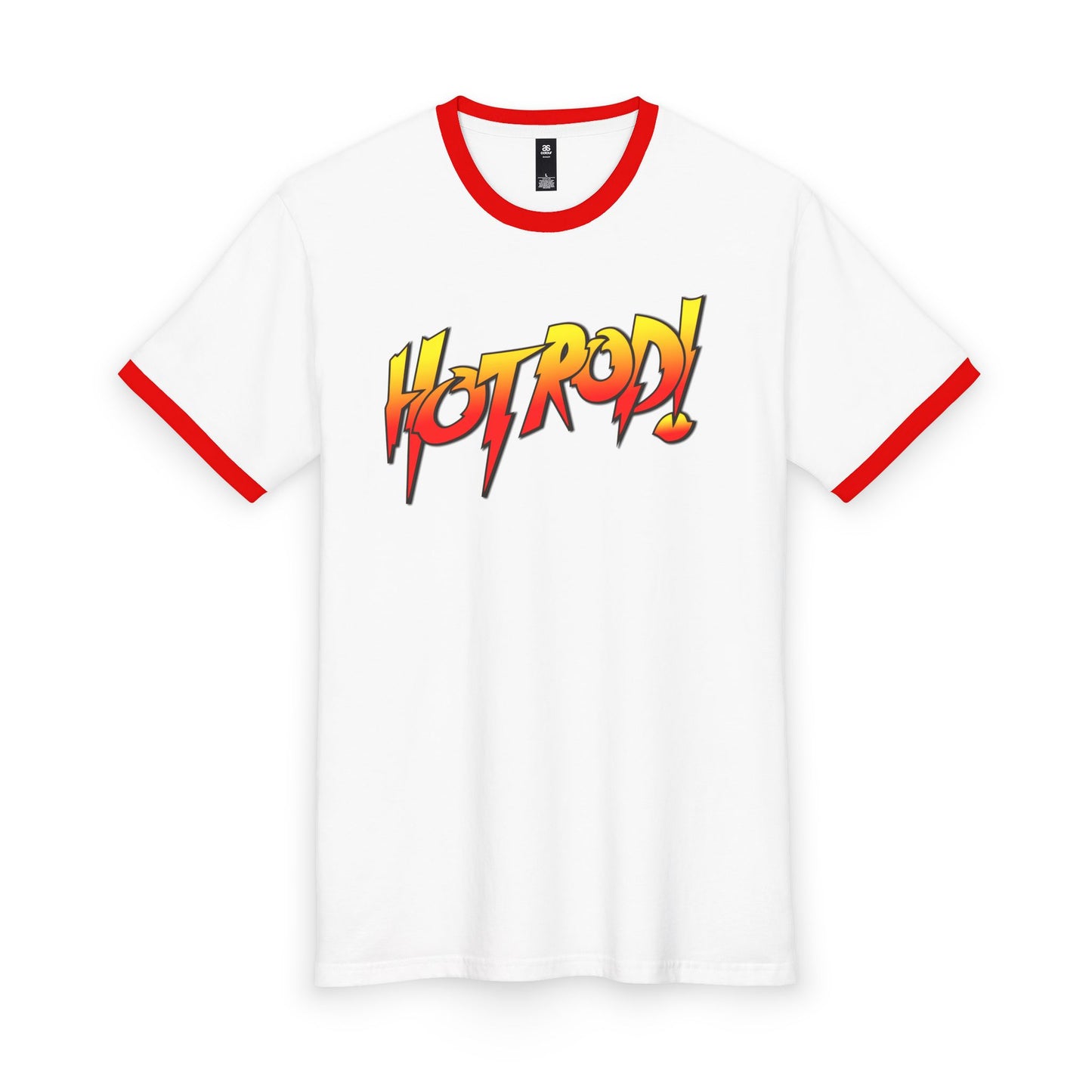 Hot Rod Graphic Ringer Tee — Retro Wrestling Tee