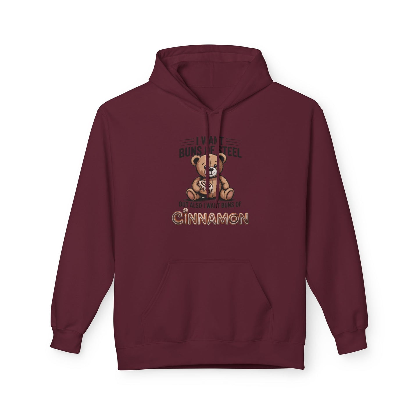 Cinnamon Bun Bear Hoodie, Cozy Unisex Pullover, Gift for Animal Lovers, Cute Fall Apparel, Funny Sweatshirt for Cinnamon Lovers