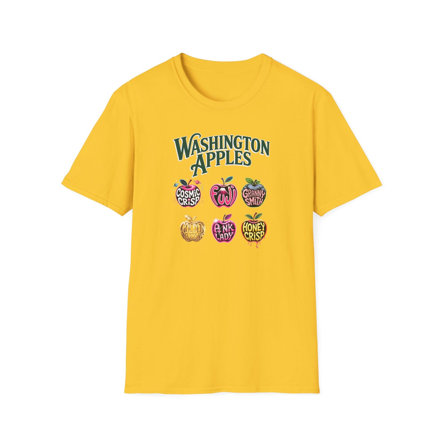 Washington Apples T-Shirt Vintage Fruit SoftStyle Tee