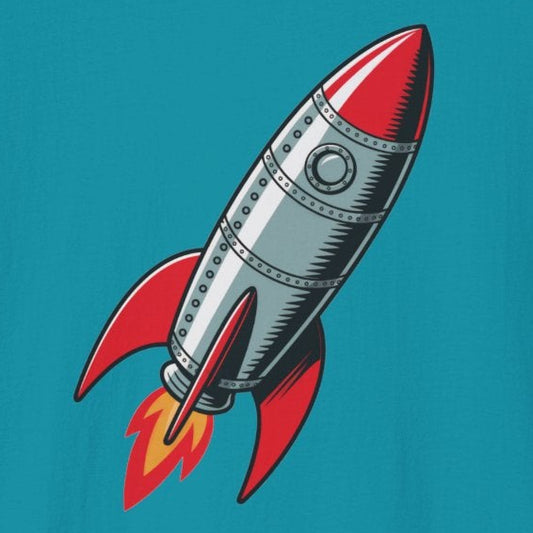 Rocket Graphic T-Shirt Retro Space Rocket Shirt
