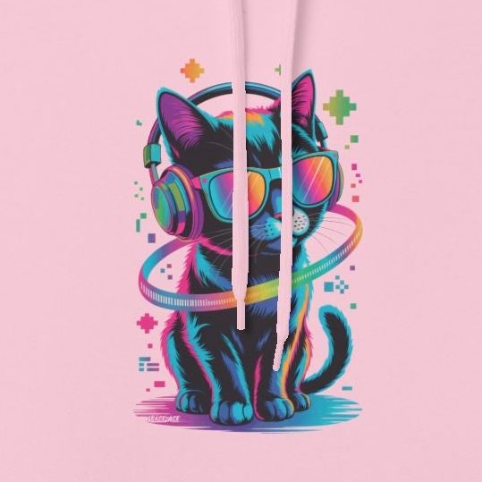DJ Kitty Beats Hoodie – Cool Cat Graphic Pullover