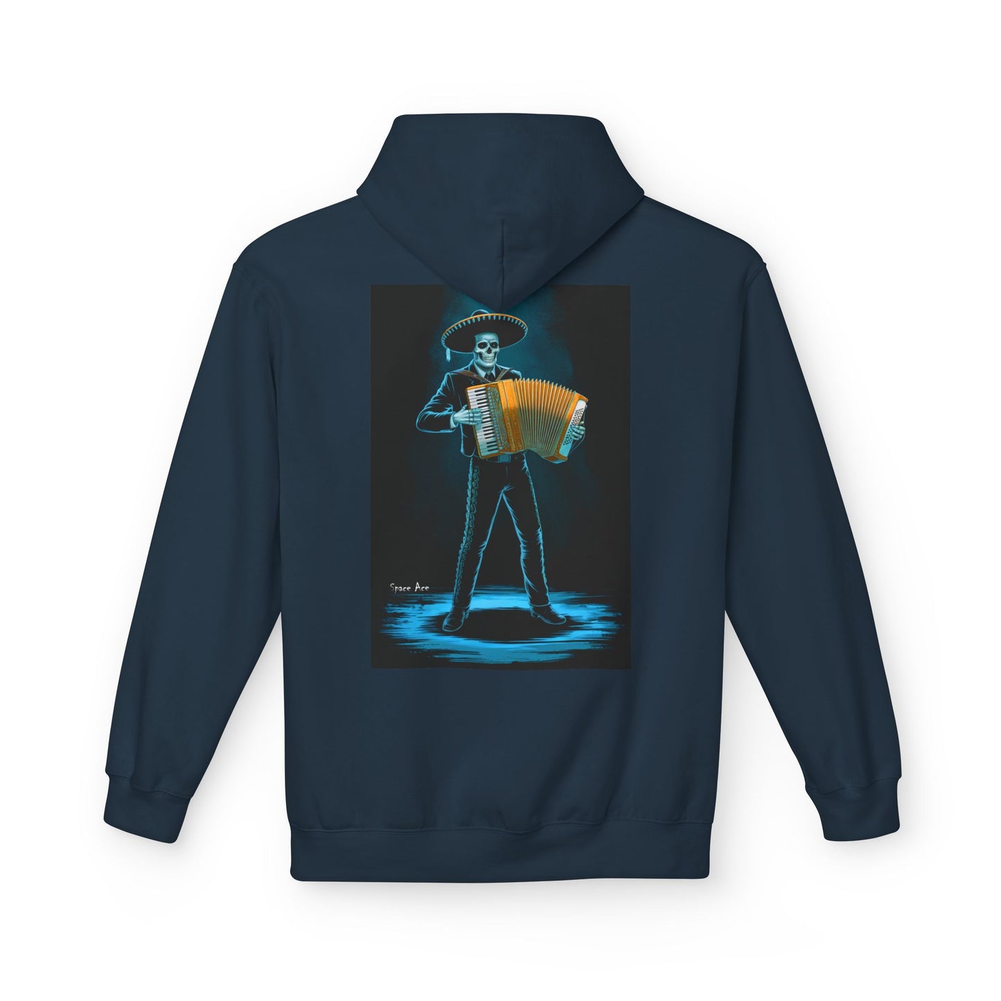 Mariachi Accordion Hoodie — Day of the Dead Skull Graphic Hoodie